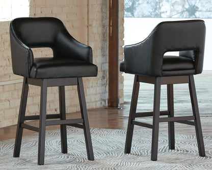 Tallenger - Upholstered Swivel Barstool (Set of 2) by Ashley – view 12