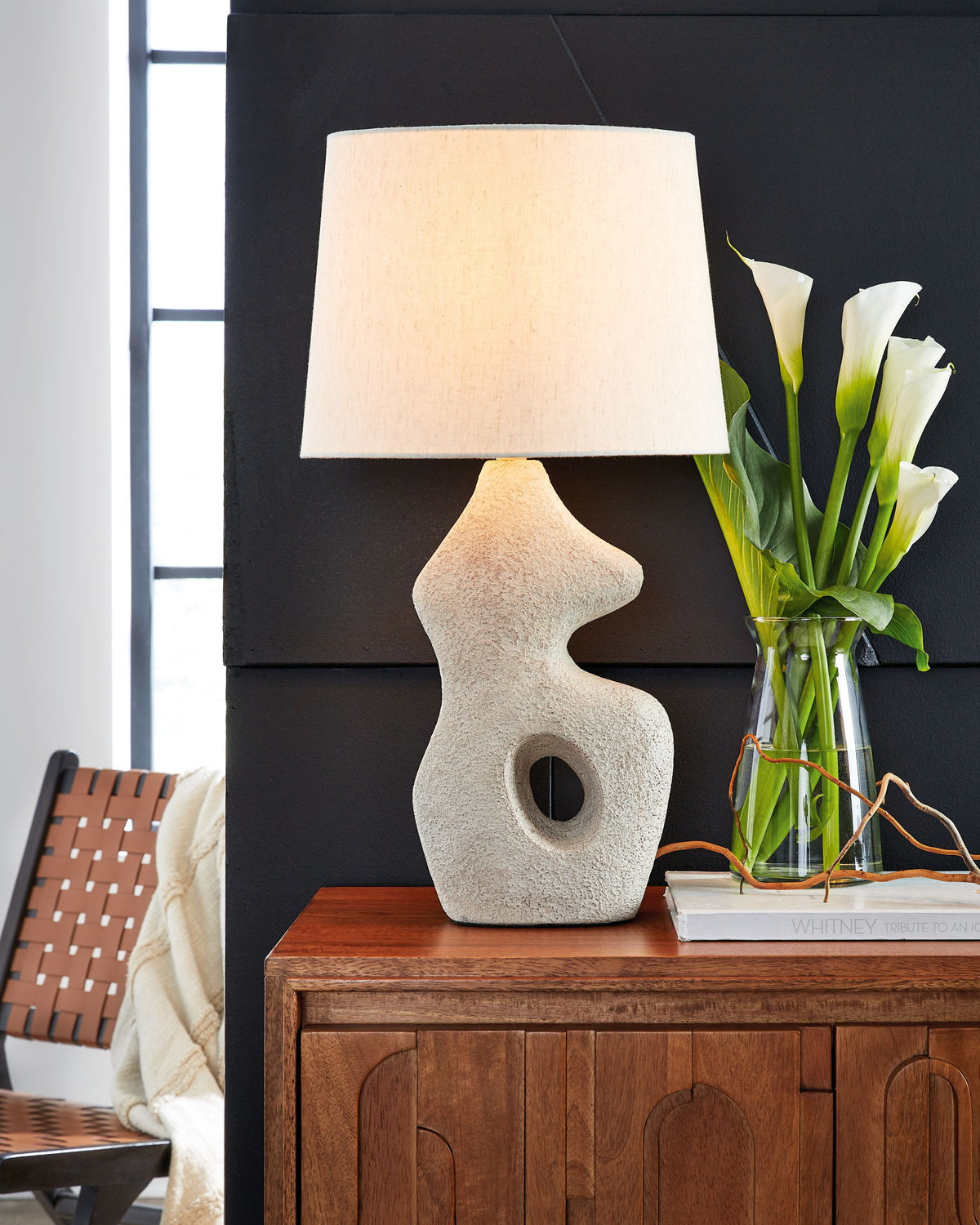 Chadrich - Paper Table Lamp (Set of 2) - Antique Beige by Ashley – view 4