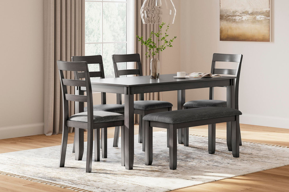 Bridson - RECT DRM Table Set (Set of 6) - Gray by Ashley – view 4