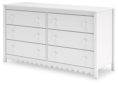 Hallityn - Six Drawer Dresser - White by Ashley – view 4