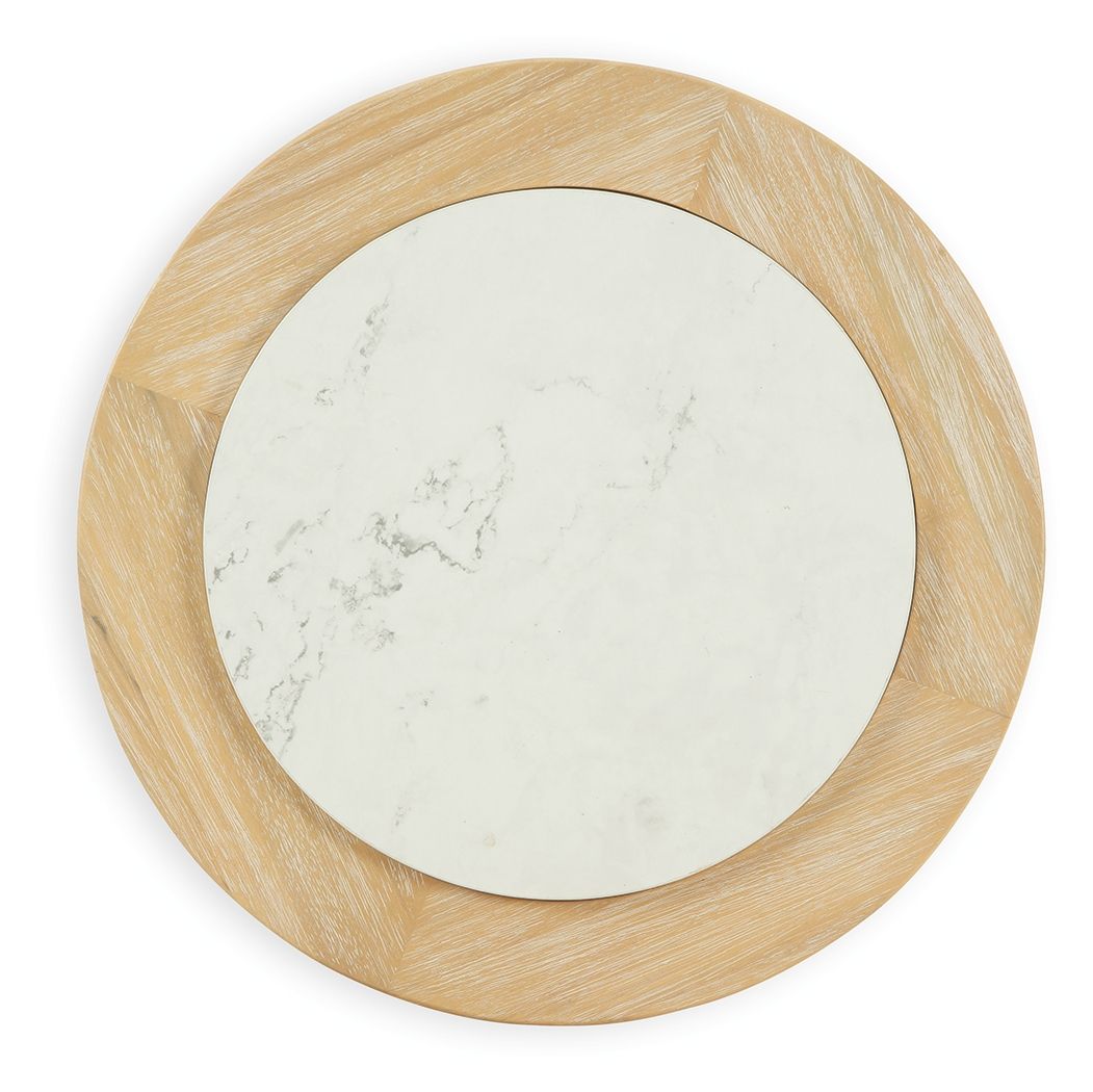 Camdill - Round End Table - Light Brown / White by Ashley – view 4