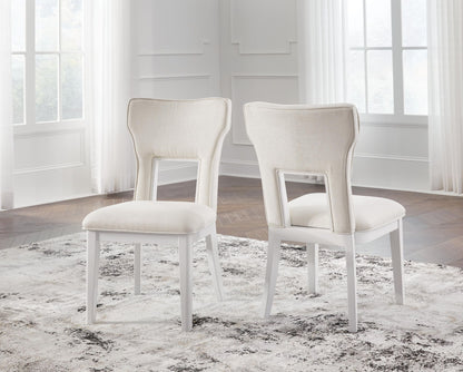 Chalanna - Dining Upholstered Side Chair (Set of 2) - White by Ashley – view 4