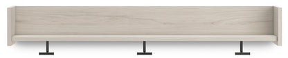 Socalle - Wall Mounted Coat Rack w/Shelf - Light Natural by Ashley – view 4