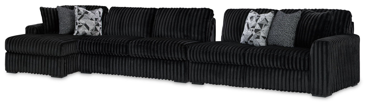 Midnight-Madness - 3 Piece Sectional by Ashley – Stationary Sectionals