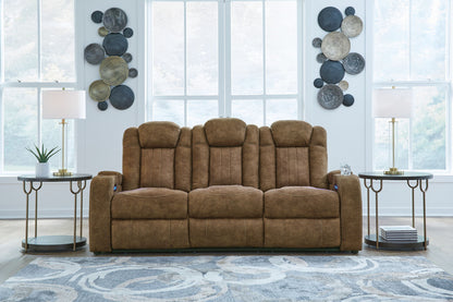 Wolfridge - Power Reclining Sofa With Adj Headrest - Brindle by Ashley – view 3