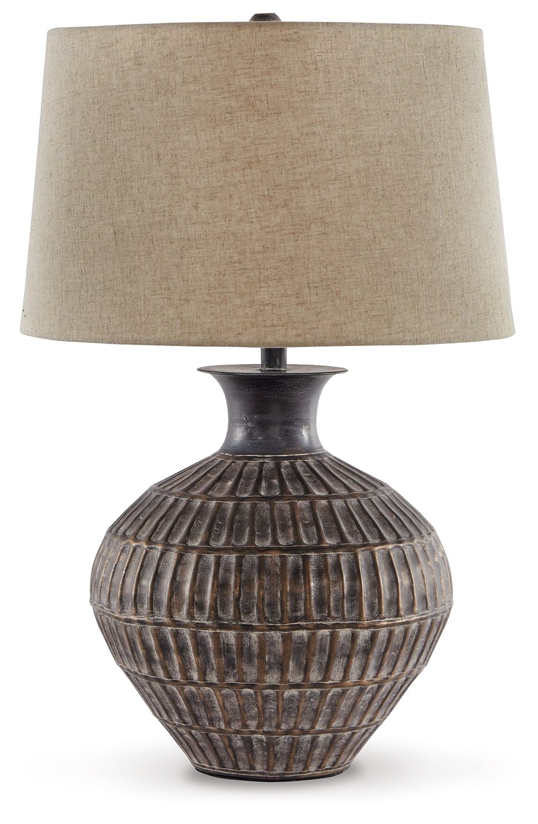 Magan - Metal Table Lamp  - Antique Bronze Finish by Ashley – Table Lamps