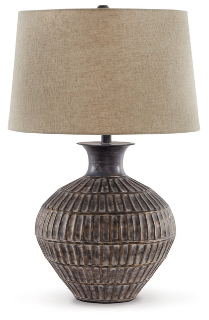 Magan - Metal Table Lamp  - Antique Bronze Finish by Ashley – Table Lamps