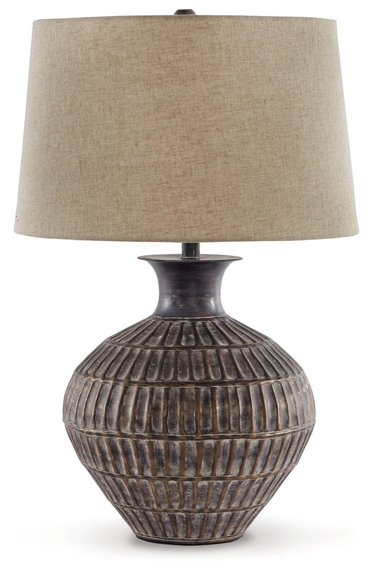 Magan - Metal Table Lamp  - Antique Bronze Finish by Ashley – Table Lamps