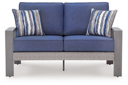 Half Moon Beach - Loveseat With Cushion - Blue / Gray by Ashley – view 4