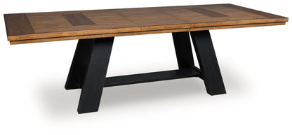 Greddinton - Dining Extension Table - Brown / Black by Ashley – Dining Tables with Extensions