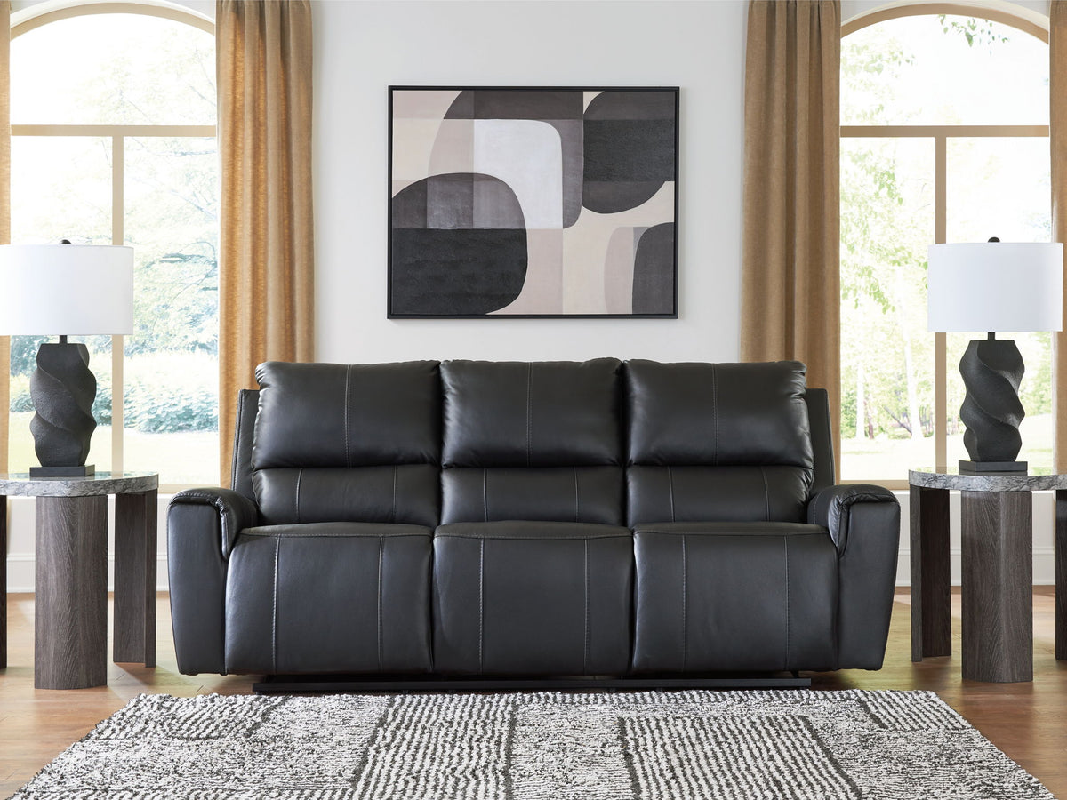 Glossmore - Reclining Sofa - Black by Ashley – view 3