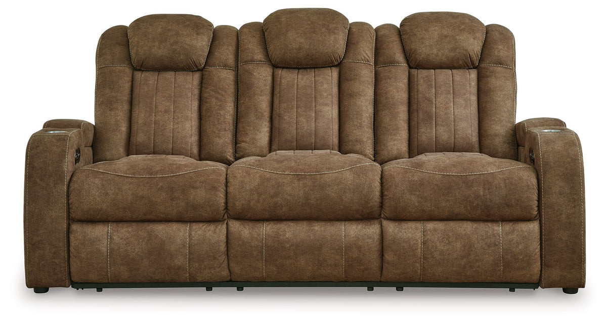 Wolfridge - Power Reclining Sofa With Adj Headrest - Brindle by Ashley – view 4