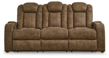 Wolfridge - Power Reclining Sofa With Adj Headrest - Brindle by Ashley – view 4