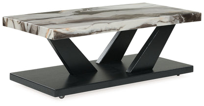 Cendill - Occasional Table Set (Set of 3) - Dark Brown / White / Black by Ashley – view 4