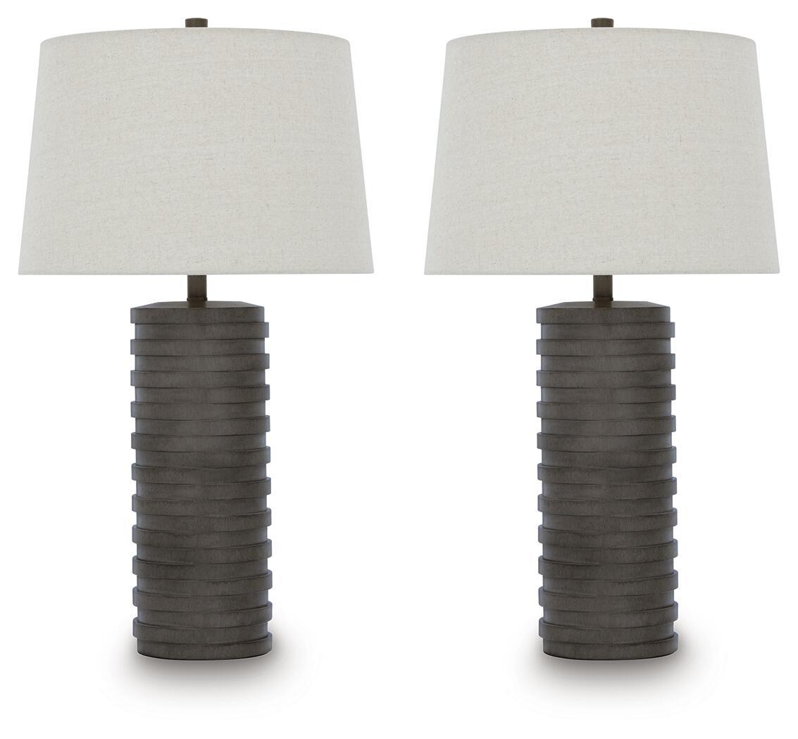 Neilett - Poly Table Lamp (Set of 2) - Antique Brown by Ashley – Table Lamps