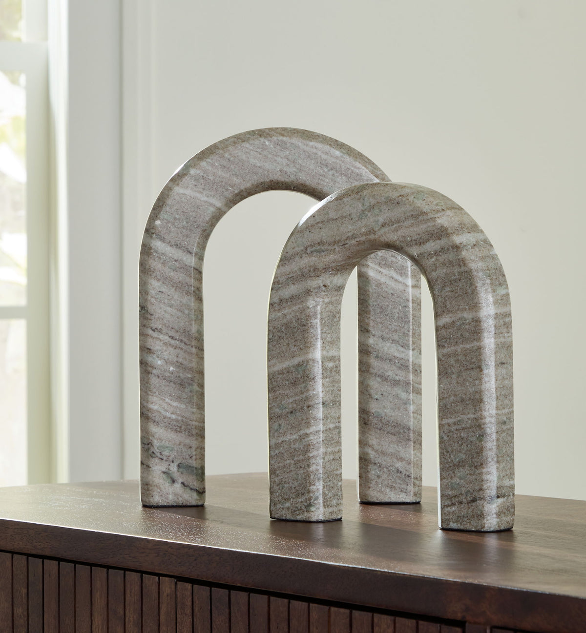 Keithton - Sculpture Set (Set of 2) - Taupe by Ashley – view 4
