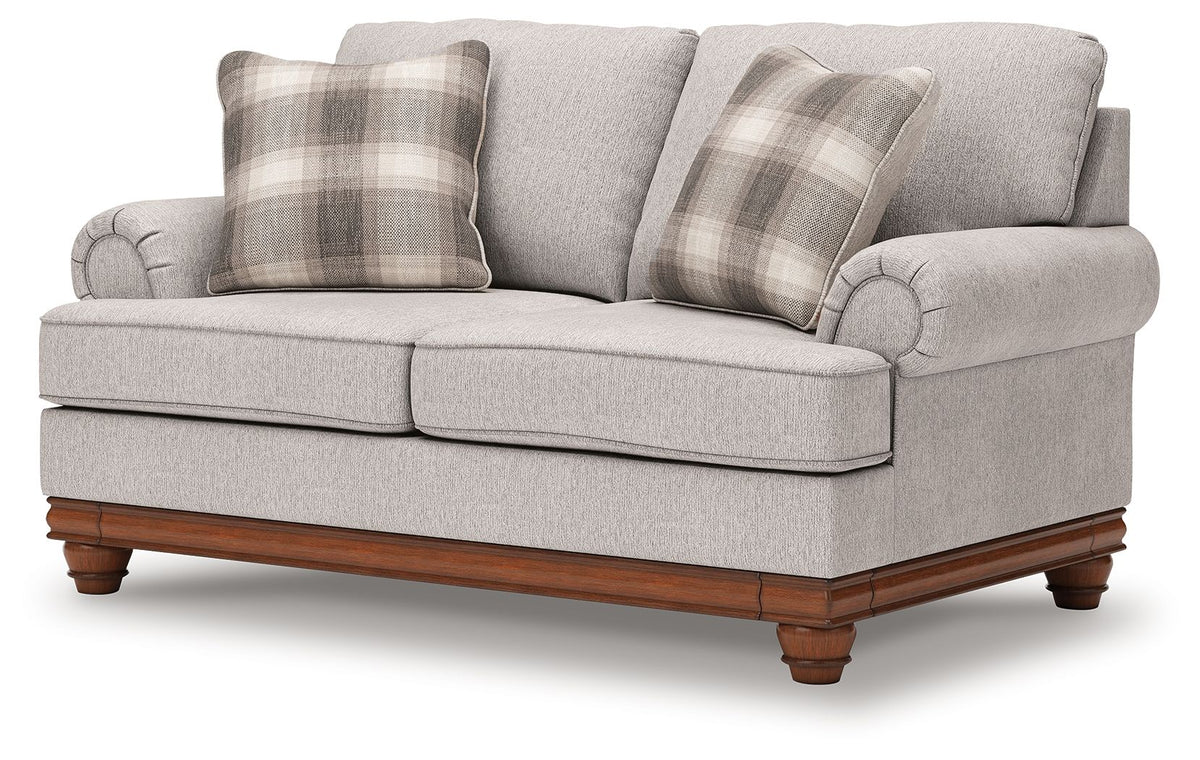 Clearbrooke - Loveseat - Sandstone by Ashley – Stationary Loveseats