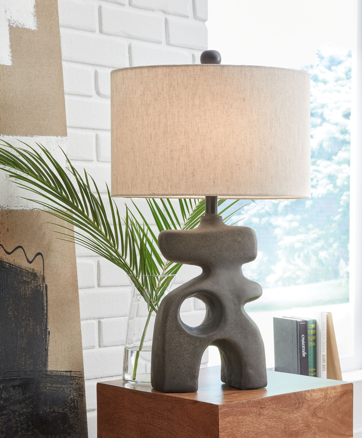 Danacy - Paper Table Lamp - Distressed Black by Ashley – view 4