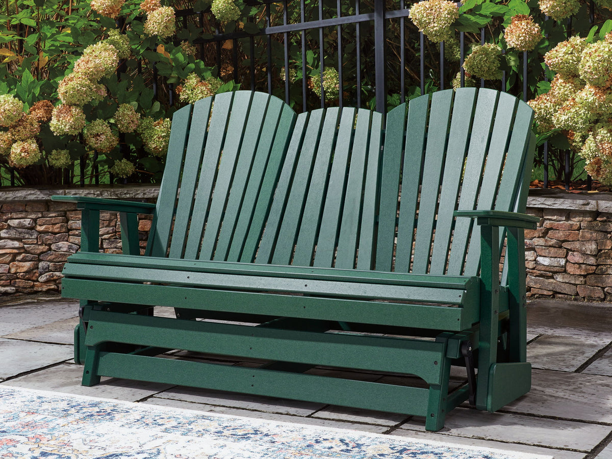 Shell Beach - Loveseat Glider - Green by Ashley – view 4