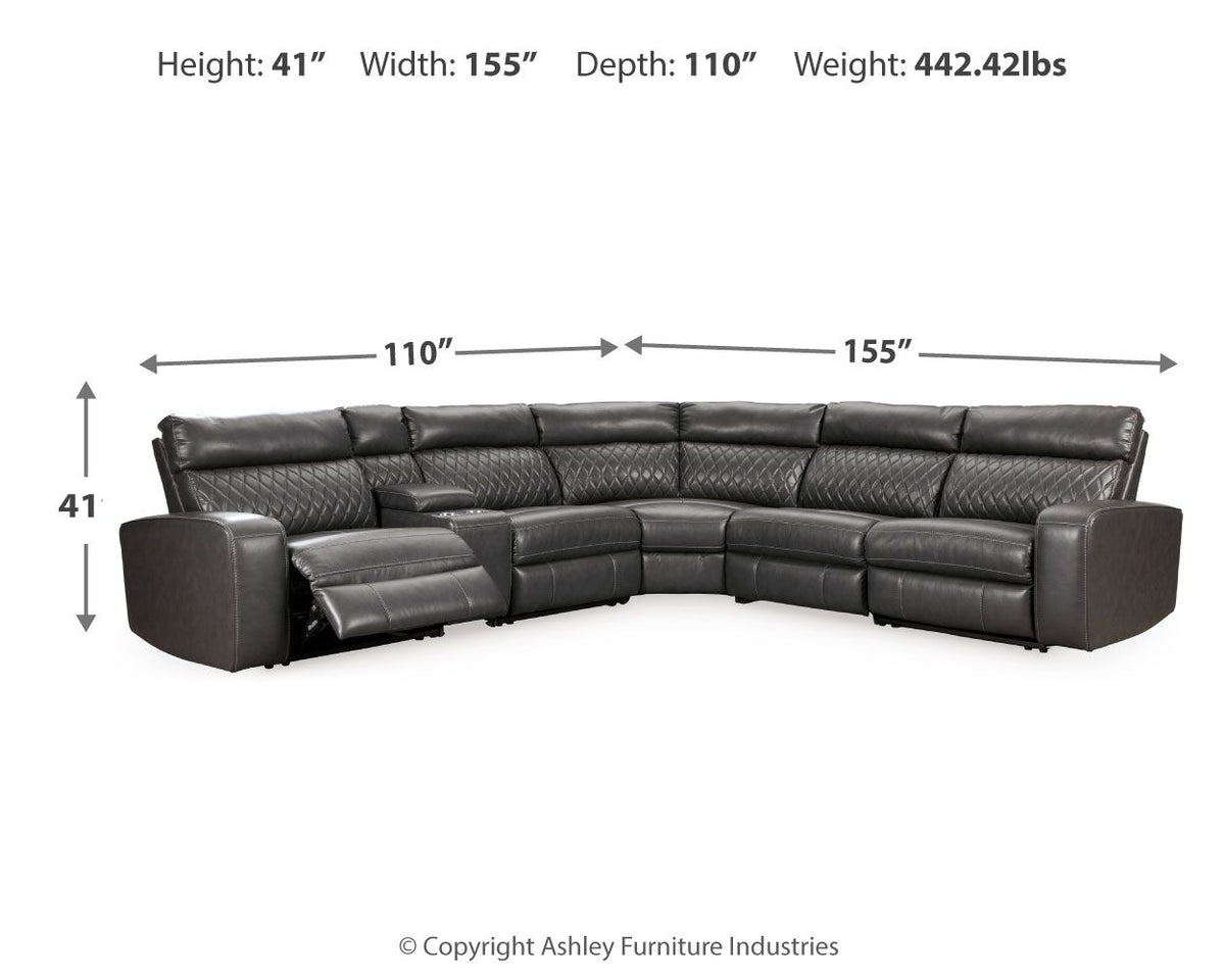 Samperstone - Power Reclining Sectional by Ashley – view 20
