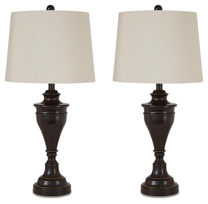 Darlita - Metal Table Lamp (Set of 2) - Bronze Finish by Ashley – Table Lamps