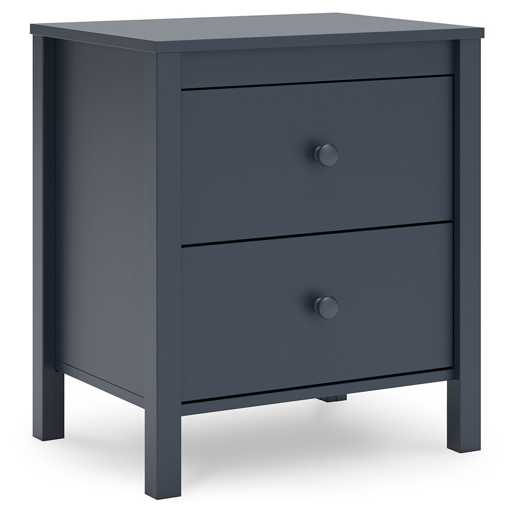 Simmenfort - Two Drawer Night Stand - Navy Blue by Ashley – Nightstands