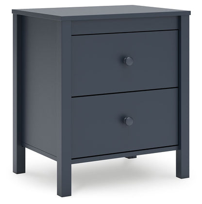 Simmenfort - Two Drawer Night Stand - Navy Blue by Ashley – Nightstands