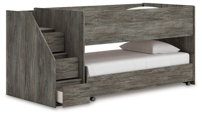 Frandern - Twin Over Twin Loft Bed - Gray by Ashley – view 3