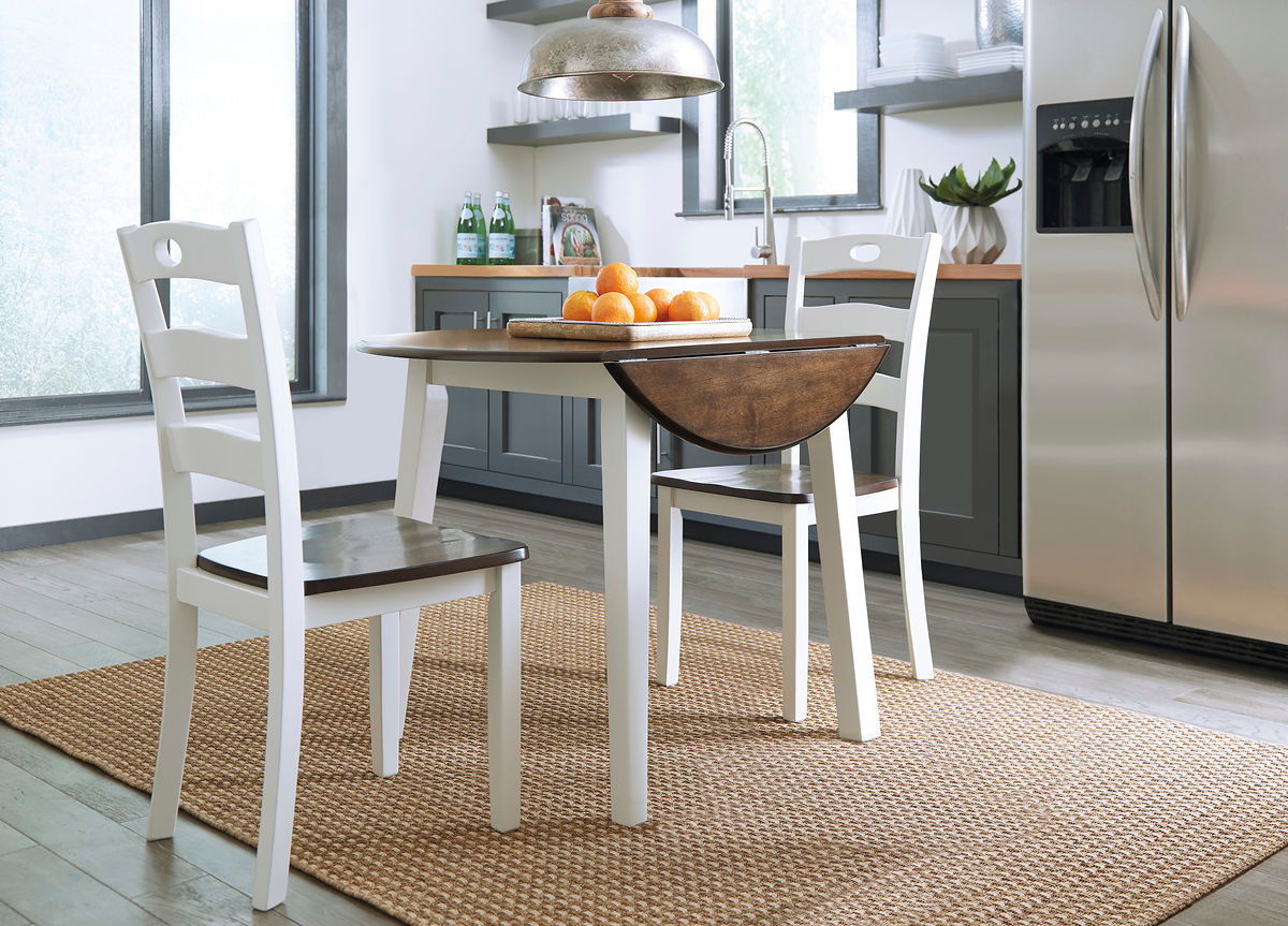 Woodanville - Round Dining Table Set by Ashley – 3 Piece Dining Room Sets