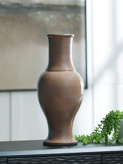 Tillmer - Vase - Brown by Ashley – view 4