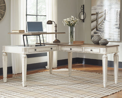 Realyn - L Shaped Desk With Lift Top - White / Brown by Ashley – view 4