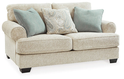Monaghan - Loveseat - Sandstone by Ashley – Stationary Loveseats
