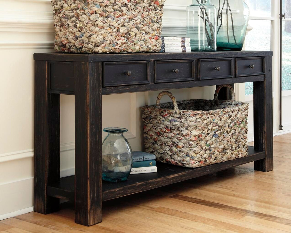 Gavelston - Sofa Table - Black by Ashley – view 4