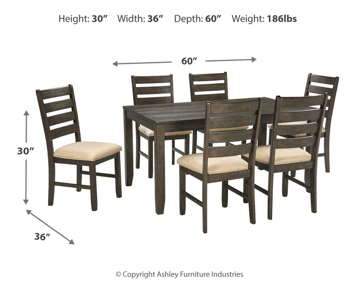 Rokane - Dining Room Table Set (Set of 7) - Brown by Ashley – view 4