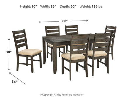 Rokane - Dining Room Table Set (Set of 7) - Brown by Ashley – view 4