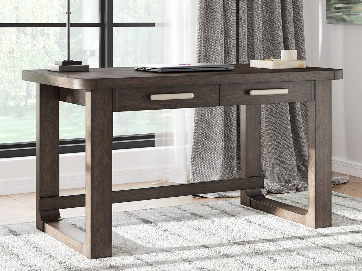 Breckington - Home Office Desk - Dark Brown by Ashley – view 4