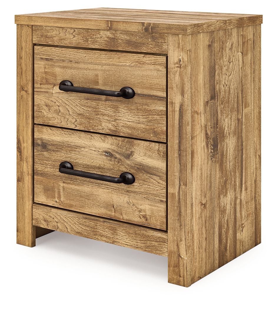Maystonna - Two Drawer Night Stand - Brown – view 4