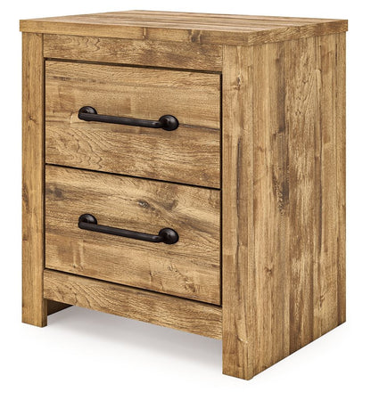 Maystonna - Two Drawer Night Stand - Brown – view 4
