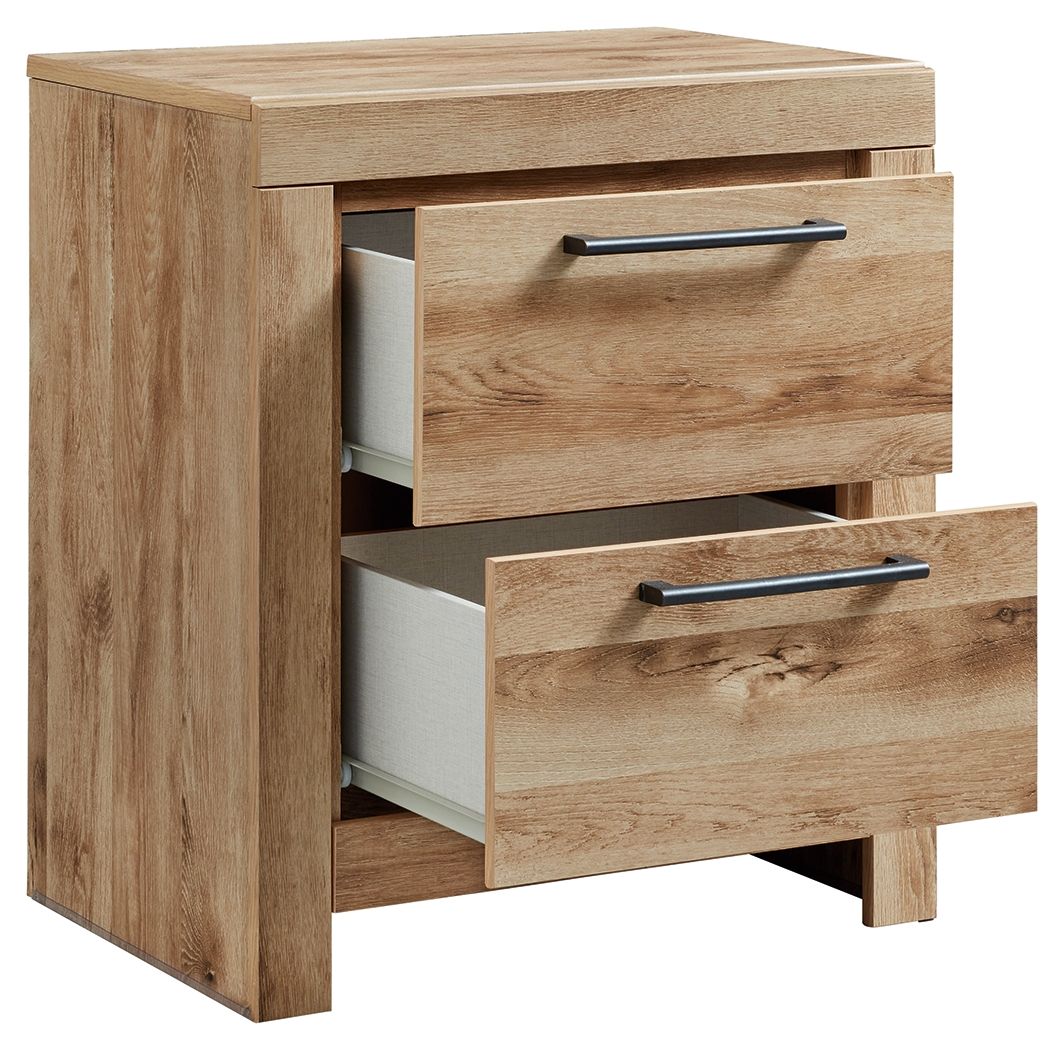 Hyanna - Two Drawer Night Stand - Tan Brown by Ashley – view 4