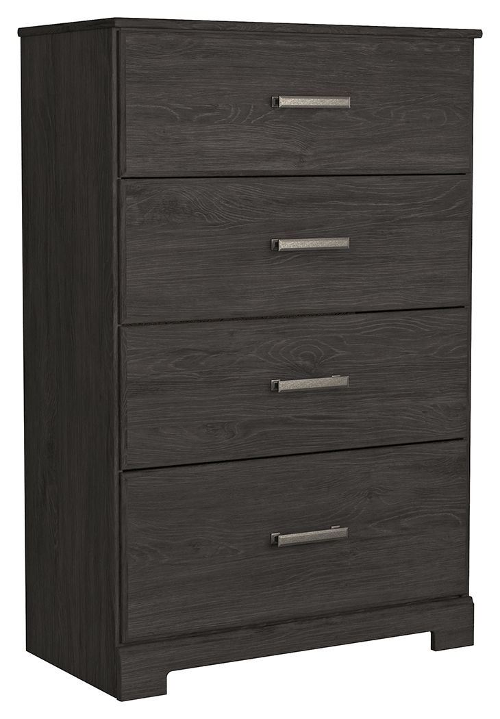 Belachime - Four Drawer Chest - Charcoal by Ashley – Accent Chests