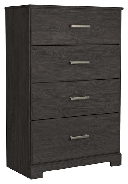 Belachime - Four Drawer Chest - Charcoal by Ashley – Accent Chests