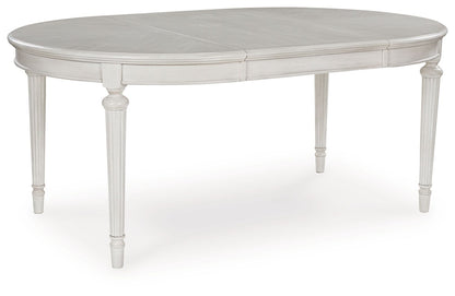 Montelaine - Oval Dining Room Extension Table - Antique White – Dining Tables with Extensions