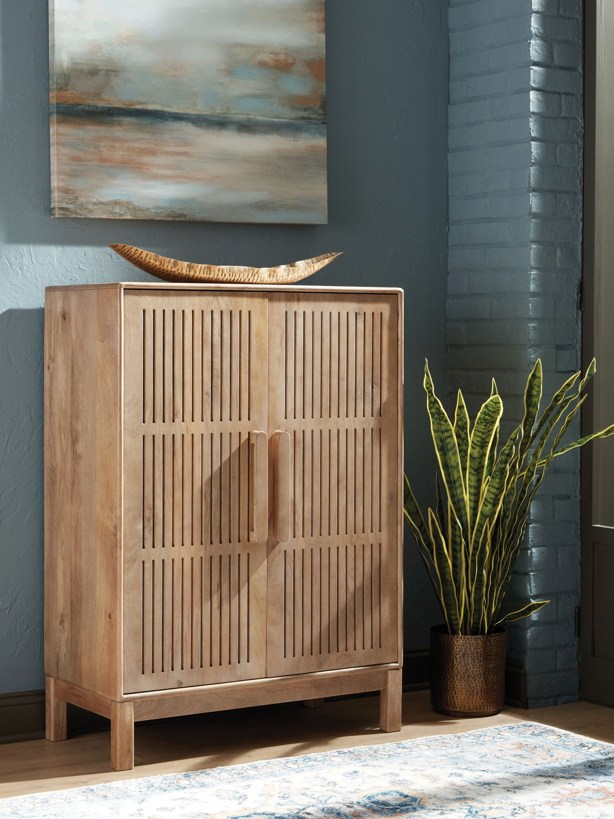 Pellamour - Bar Cabinet - Natural Brown by Ashley – view 4