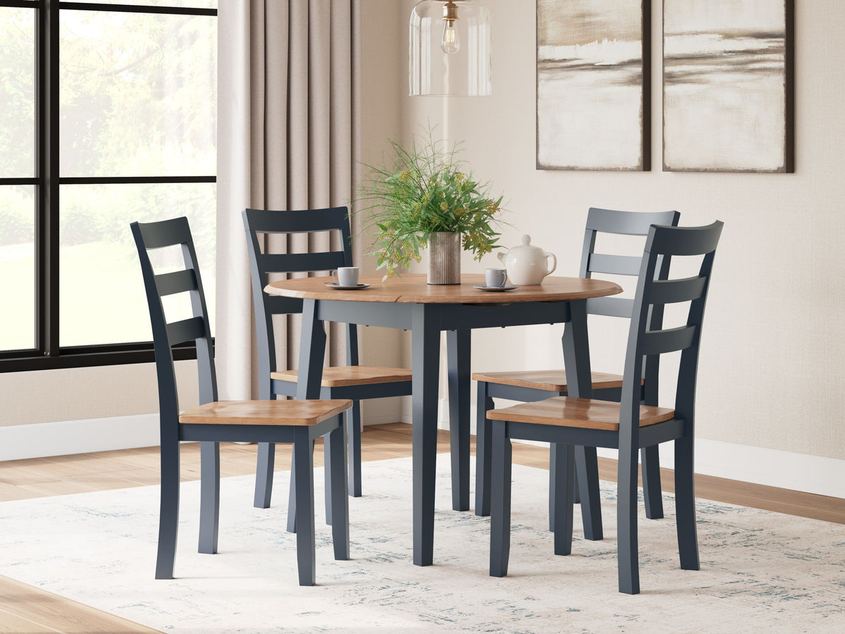 Gesthaven - Round Dining Room Drop Leaf Table Set by Ashley – view 4