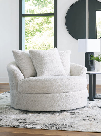 Cuddle Plush - Oversized Swivel Accent Chair - Arctic by Ashley – view 4