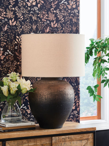 Newgerhard - Metal Table Lamp - Brown / Black by Ashley – view 4