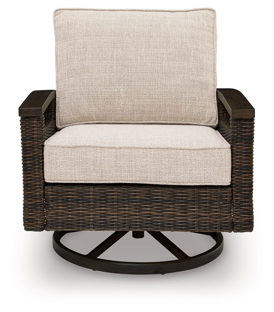 Monterey Point - Swivel Lounge Chair (Set of 2) - Dark Brown by Ashley – view 4