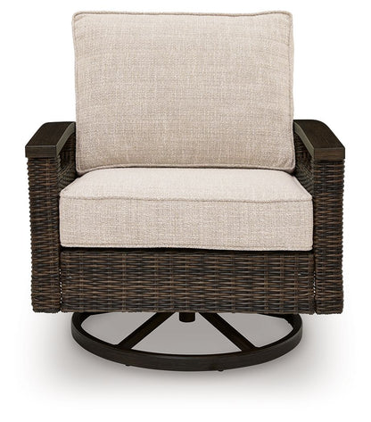 Monterey Point - Swivel Lounge Chair (Set of 2) - Dark Brown by Ashley – view 4