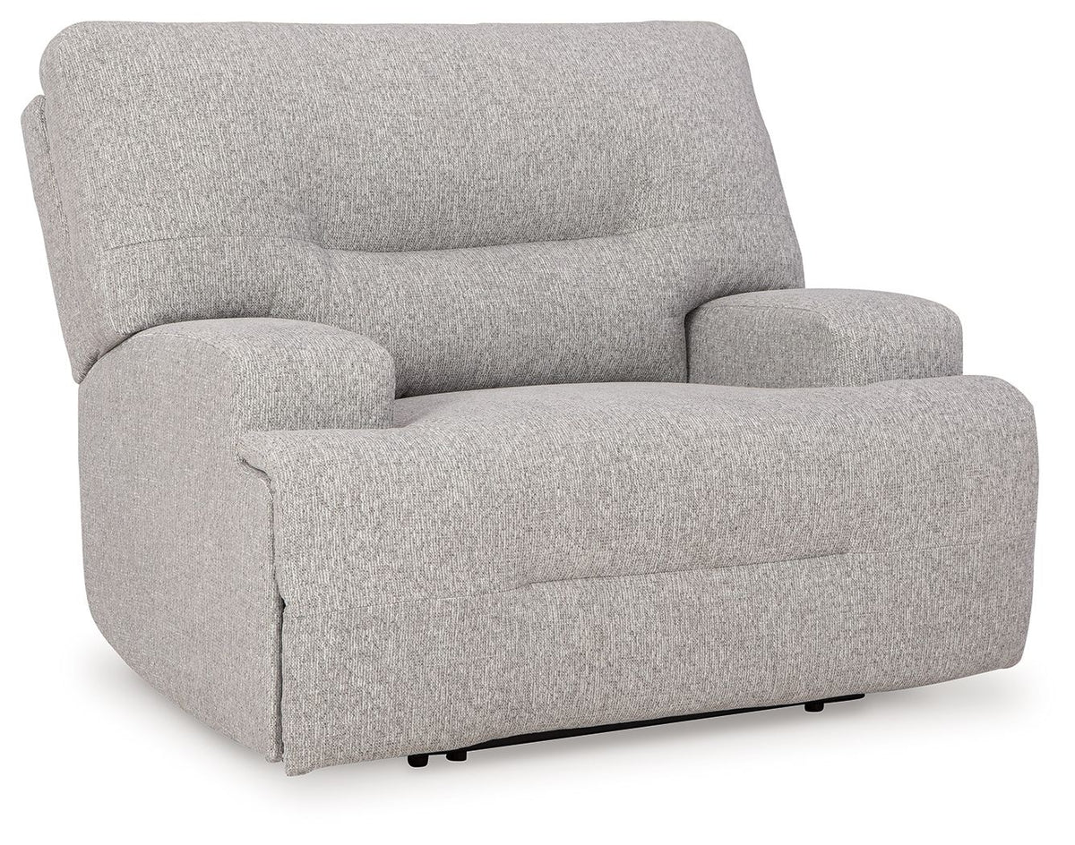 Acklen Place - Wide Seat Power Recliner - Pewter by Ashley – Reclining Chairs