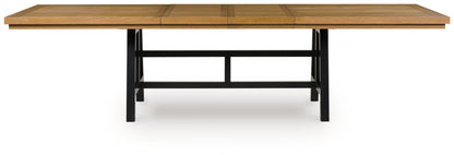Galliden - Rectangular Dining Room Extension Table - Black / Brown by Ashley – view 4